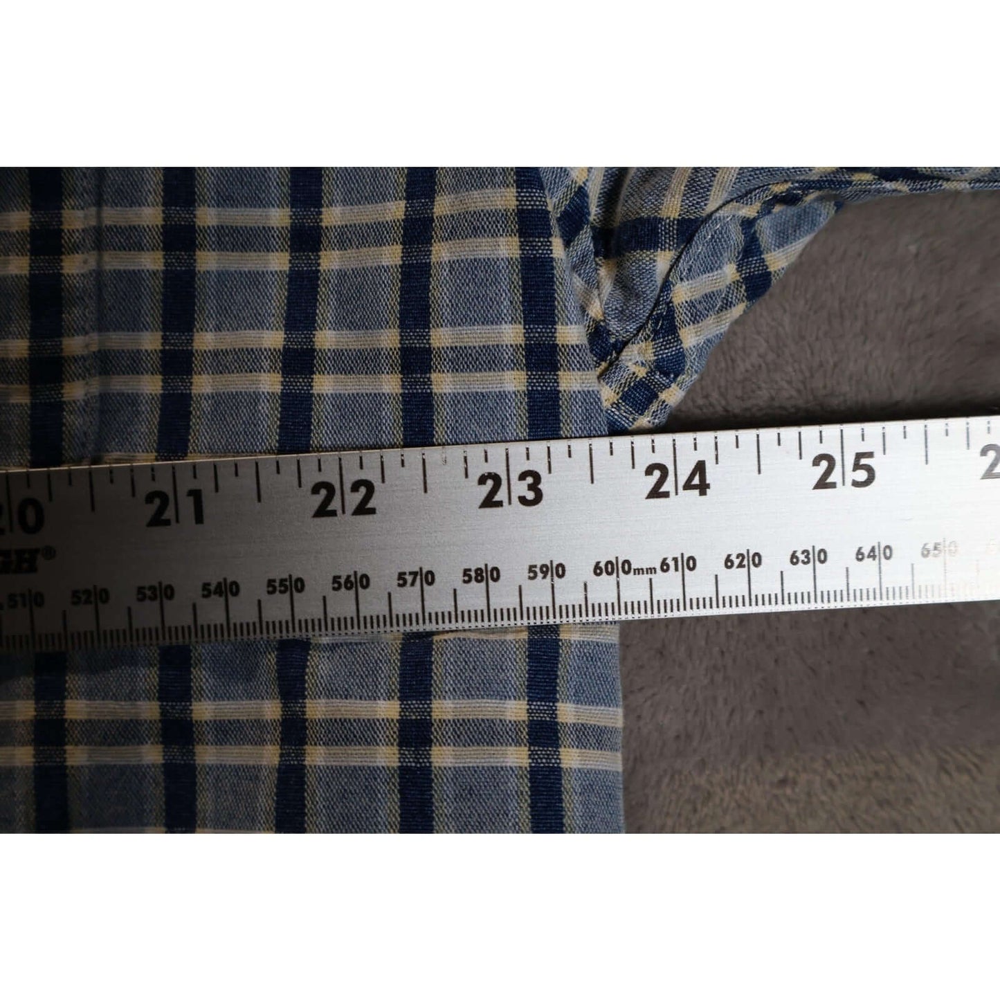 Eddie Bauer Shirt Mens Large Blue Plaid Short Sleeve Button Down Casual Cotton