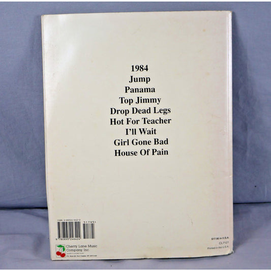 Vintage Van Halen 1984 Guitar Songbook Cherry Lane Music 1991 Hot For Teacher