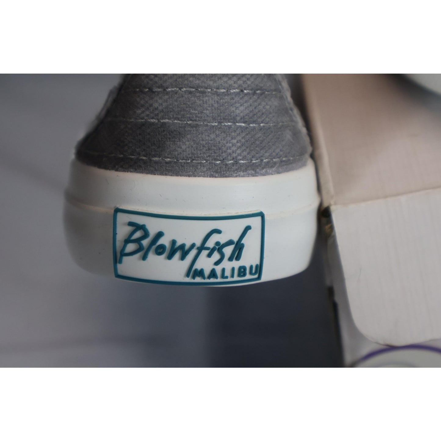 Blowfish Malibu Shoes Womens Size 6.5 Sweet Grey Canvas Vegan Slip On Distressed