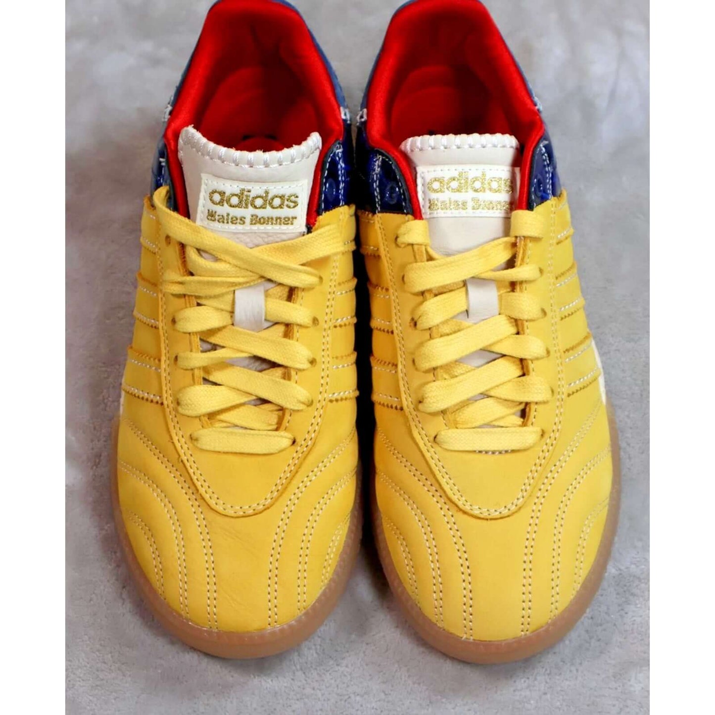 Adidas Wales Bonner Samba Suede Shoes Mens Size 7 Yellow Navy Gum Collab IH8407