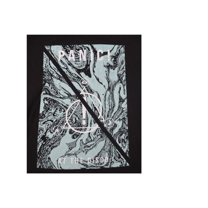 Panic At The Disco Shirt Mens Medium Black Blue Marble Graphic Band Tee Music