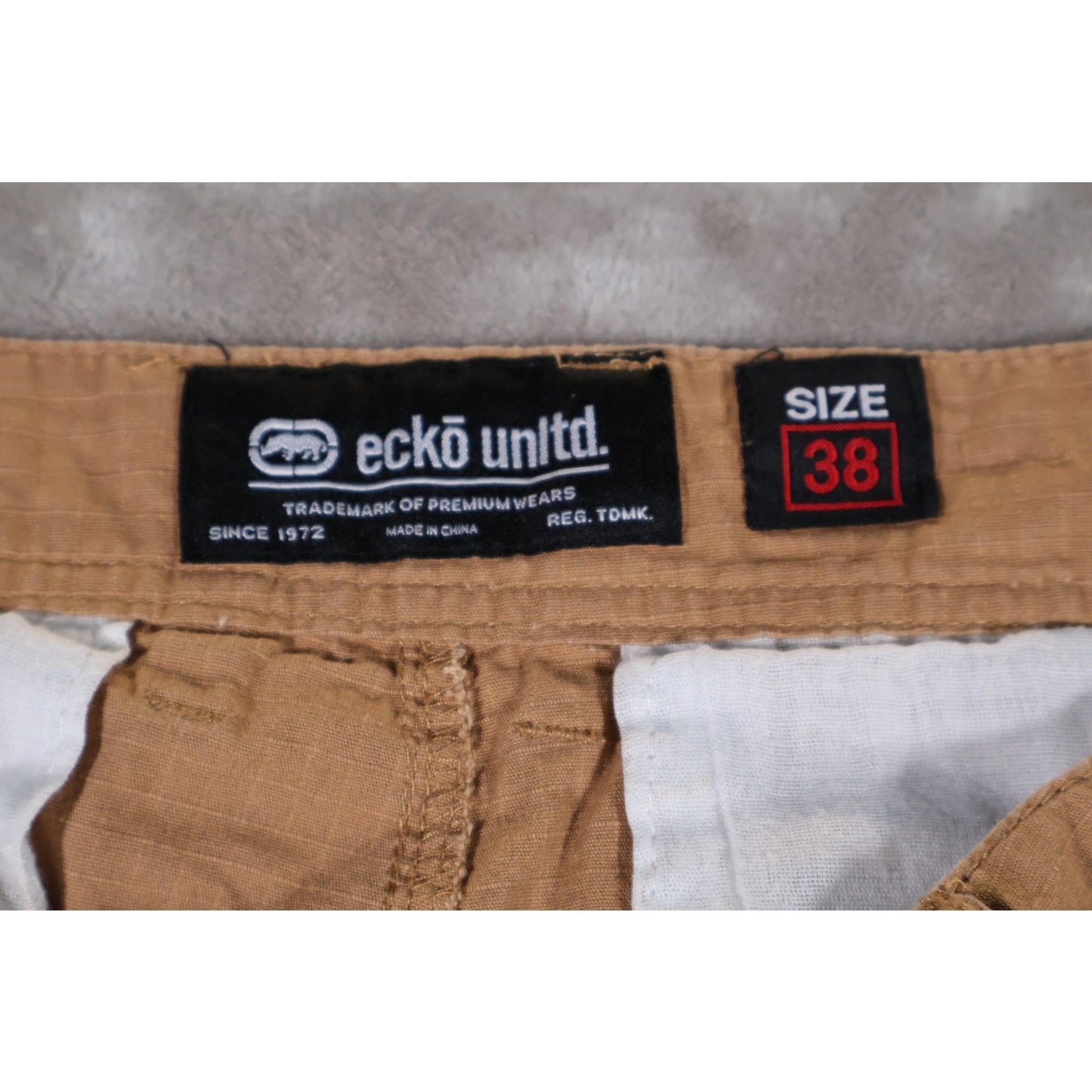 Ecko Unltd Shorts Mens 38 Brown Cargo Pockets Ripstop Outdoor Skate Hip Hop