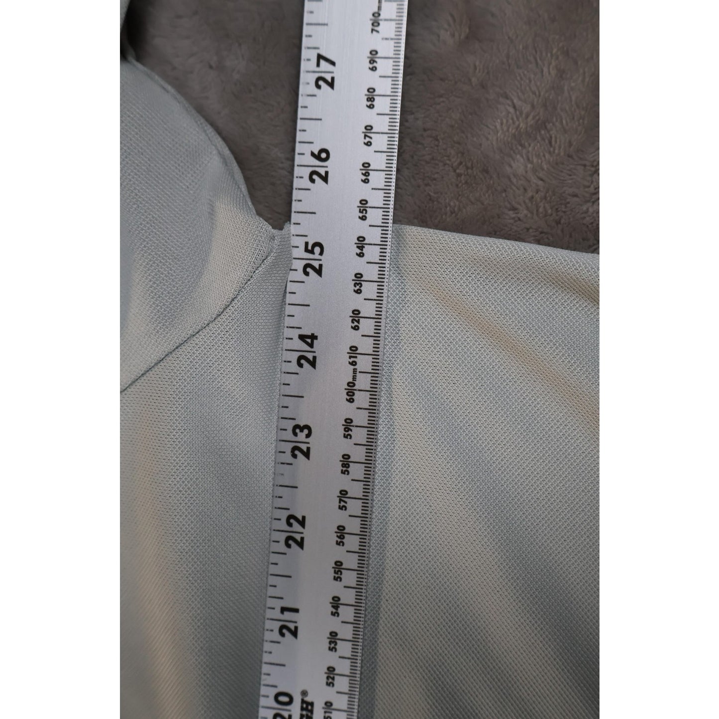 Travis Mathew Polo Shirt Mens 2XL Blue Gray Colorblock Golf Athletic Performance