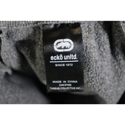 Ecko Unltd Pants Mens Small Gray Black Joggers Sweatpants Streetwear Logo