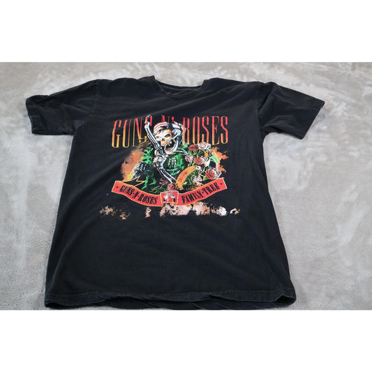 Guns N' Roses Shirt Mens Medium Black Family Tree Band Graphic Rock Skeleton
