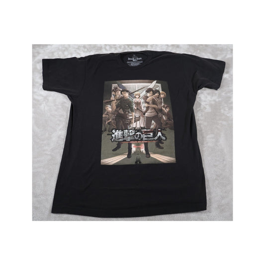 Attack on Titan Shirt Mens Large Black Season 3 Anime Graphic Tee Episodes List