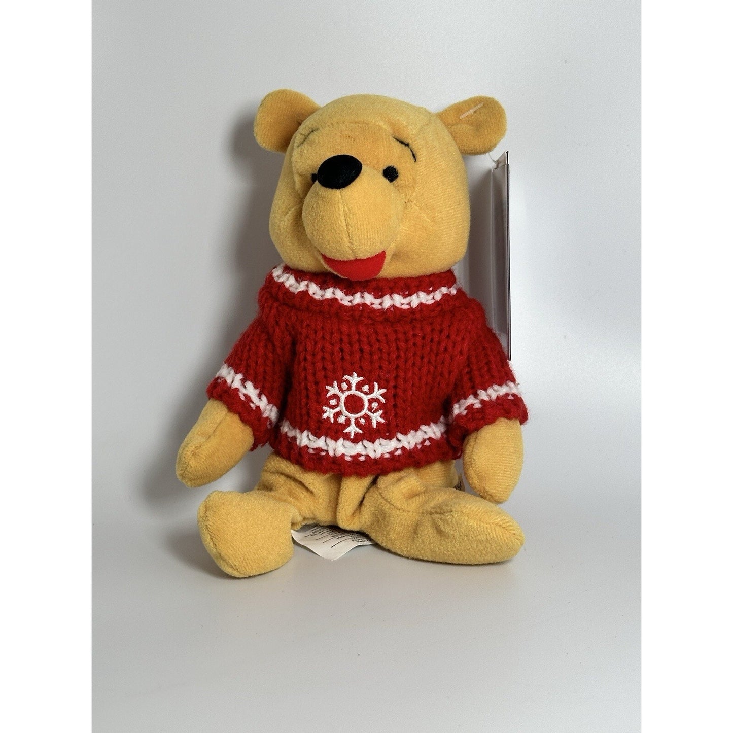 Vintage Disney Store Winnie the Pooh Snowflake Sweater Plush