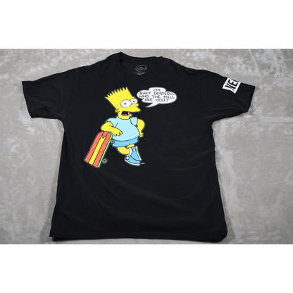 Bart Simpson Shirt Mens Large Black Neff Simpsons Skateboard Graphic Tee 2010s