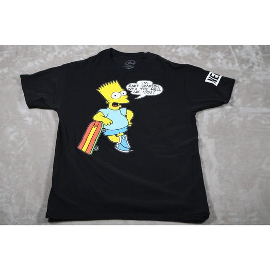 Bart Simpson Shirt Mens Large Black Neff Simpsons Skateboard Graphic Tee 2010s