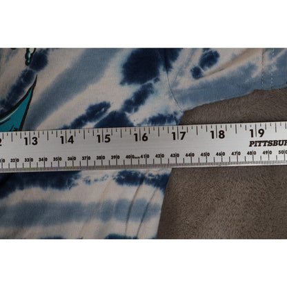 Santa Cruz Shirt Mens Small Blue White Tie Dye Skateboard Tee Graphic Wave Logo