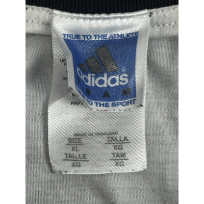 Adidas Men’s XL V-Neck Long Sleeve Logo Pullon Nylon Track Shirt