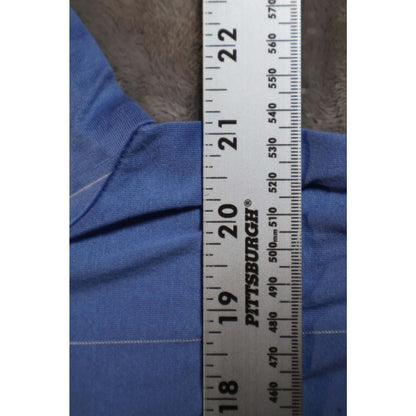 Polo Ralph Lauren Golf Shirt Mens Medium Blue Windowpane Grid Logo Performance