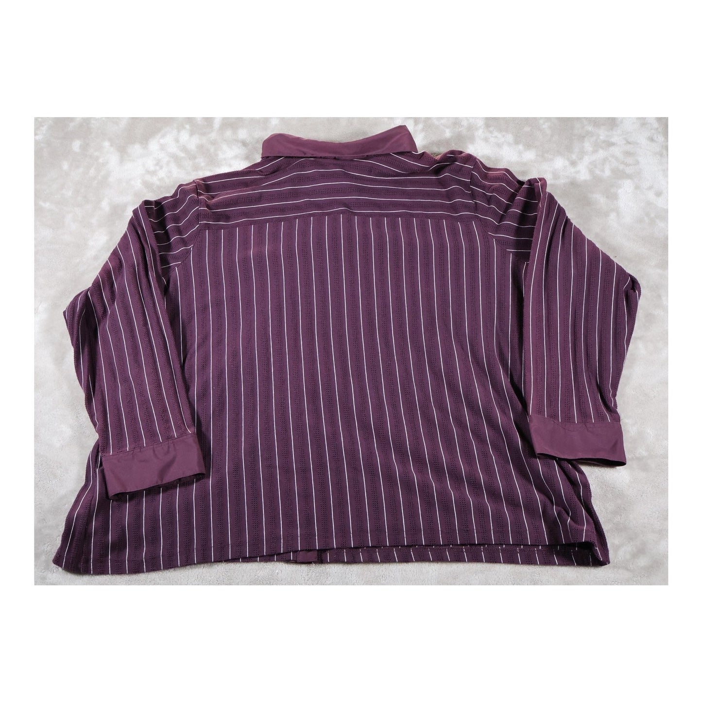 Avenue Shirt Womens 30/32 Purple White Striped Stretch Button Up Long Sleeve Top
