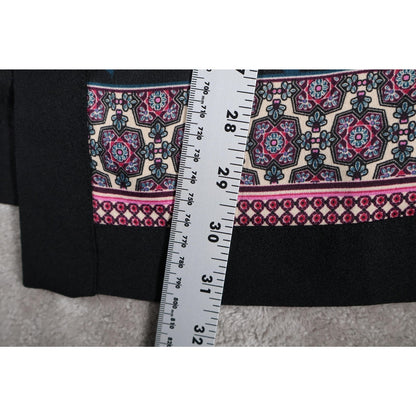 Chicos Jacket Womens 2 Large Multicolor Open Front Floral Patchwork Boho Kimono