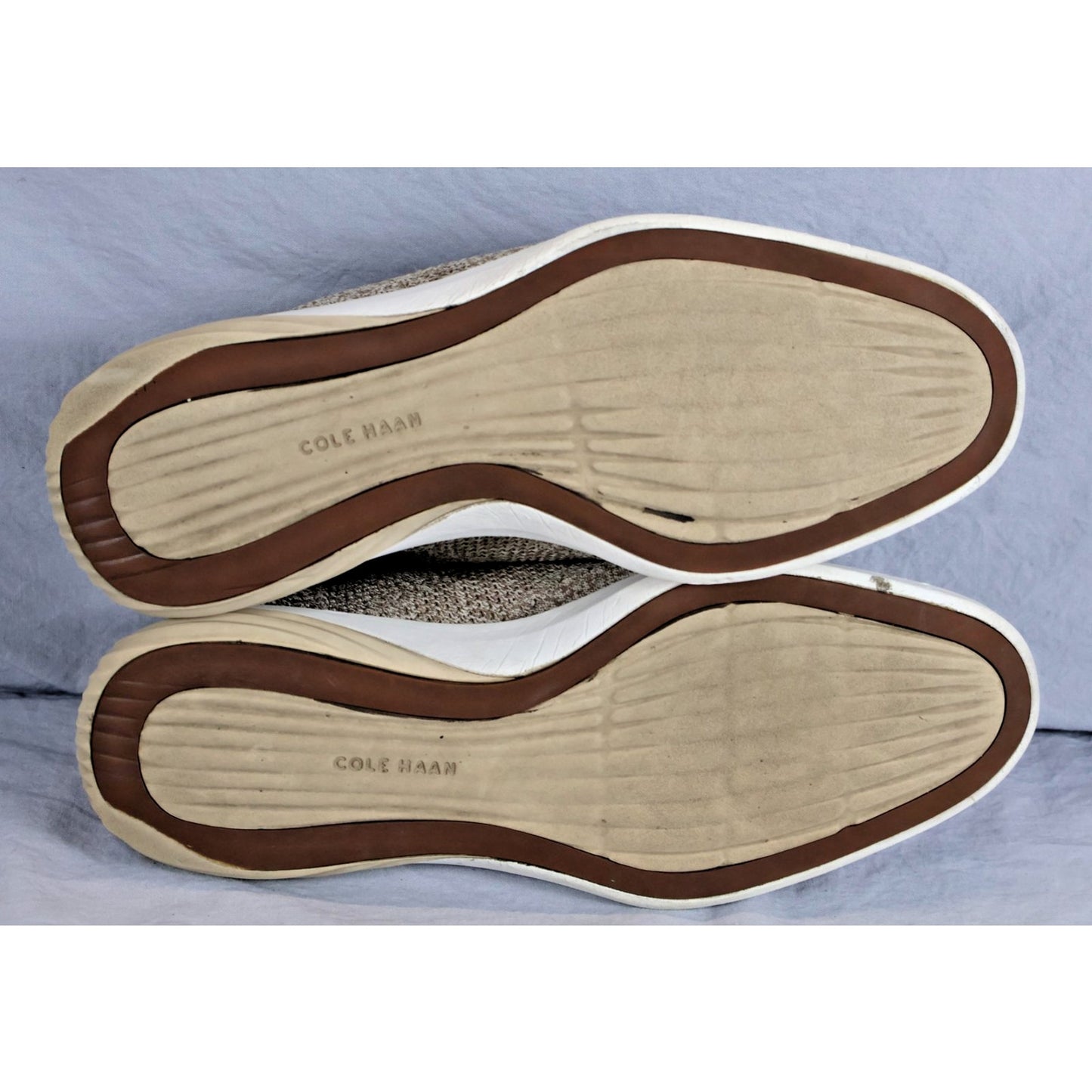 Cole Haan Shoes Mens Size 9 Tan Knit Oxford Lace Up Lightweight Casual C32108