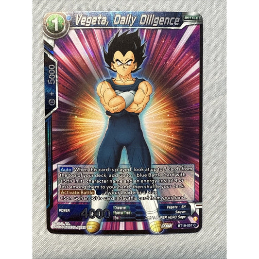 Dragon Ball Vegeta Daily Diligence Fighter's Ambition BT19-057C