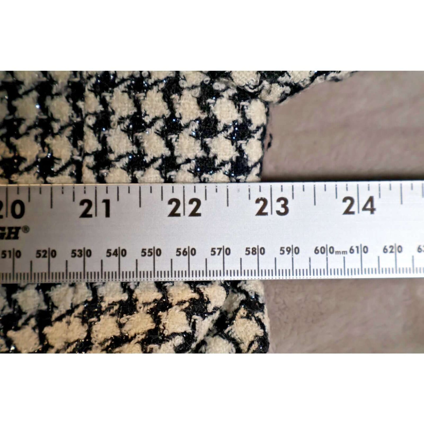 Pendleton Jacket Womens 18 Black White Houndstooth Tweed Wool Blend Made USA