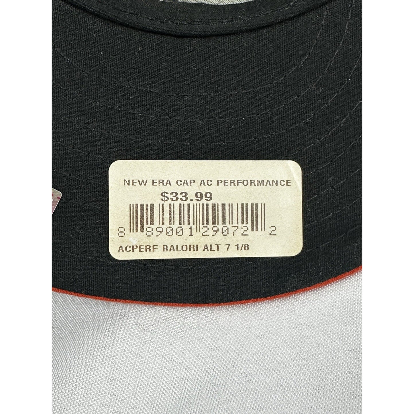 Baltimore Orioles MLB Black Hat/Cap Orange Bill New Era 59 Fifty Fitted 7 3/8