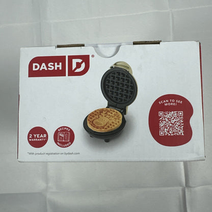 Dash Electric "REINDEER" 4" Mini Waffle Maker, Non-Stick 350 Watts -- New in Box