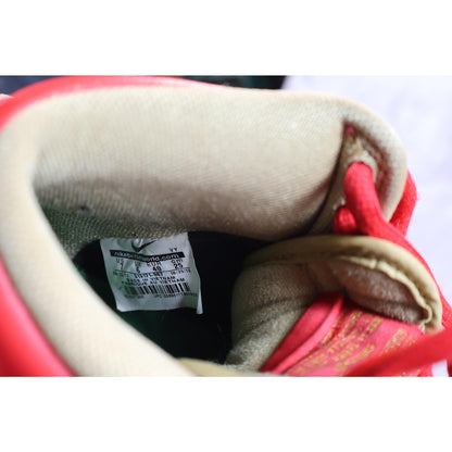 Nike SB Dunk High Premium Shoes Mens Size 7 Red Gold Suede Skate 313171-661