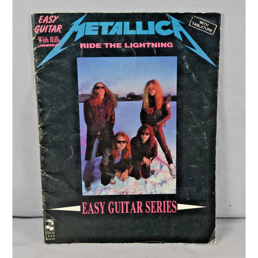 Vintage Metallica Ride The Lightning Guitar Tab Book 1990 Cherry Lane Songbook