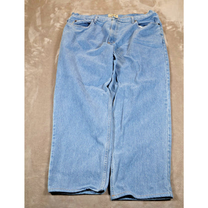 LL Bean Jeans Mens 40x34 Blue Relaxed Fit Denim Pants Straight Leg Classic