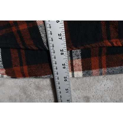 Wolverine Shirt Mens 2XL Red Black White Plaid Flannel Long Sleeve Button Up