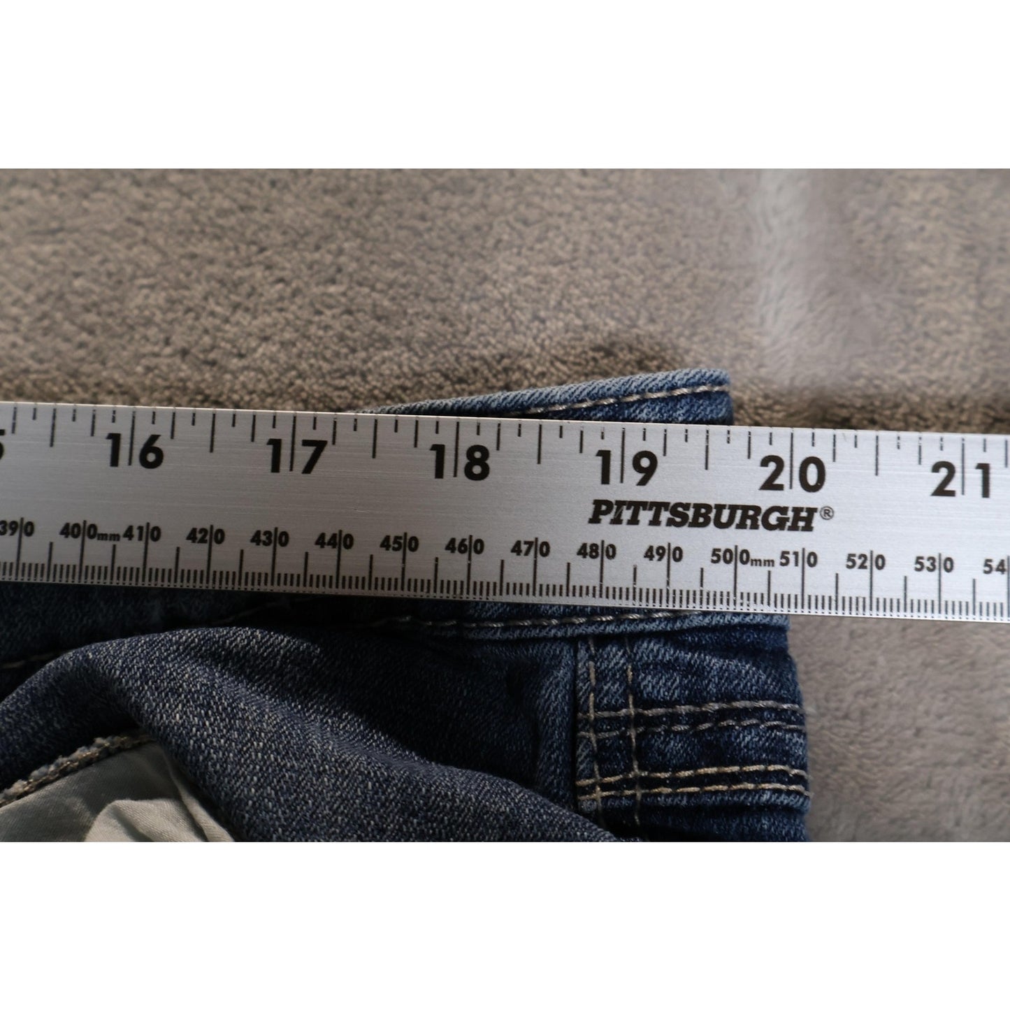 Seven7 Luxe Jeans Womens 20 Blue Straight Leg Denim Stretch Classic Pockets