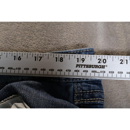 Seven7 Luxe Jeans Womens 20 Blue Straight Leg Denim Stretch Classic Pockets