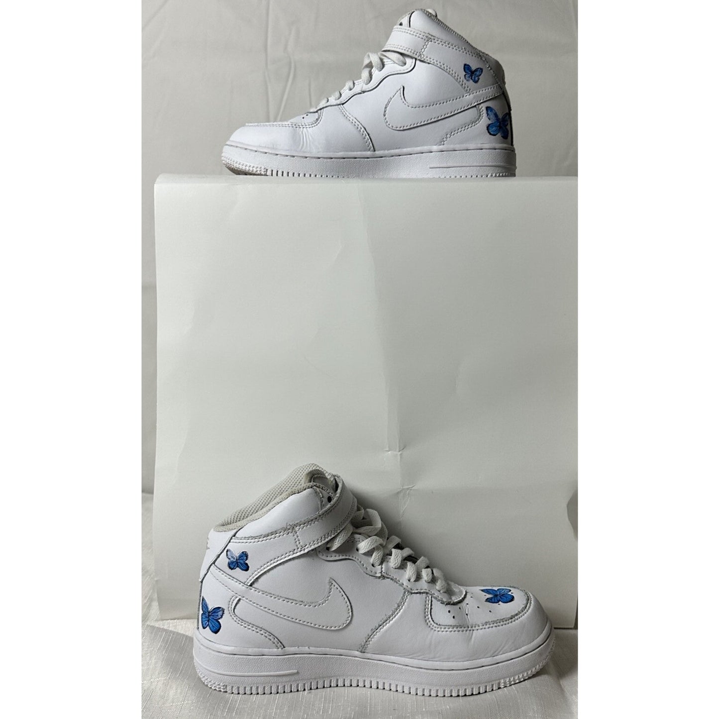 Custom Blue Air Force 1 High Top Sneakers