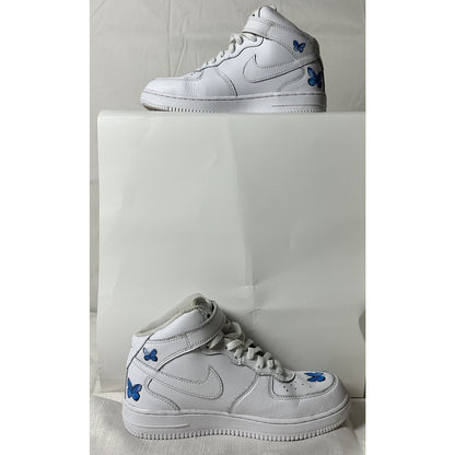 Custom Blue Air Force 1 High Top Sneakers