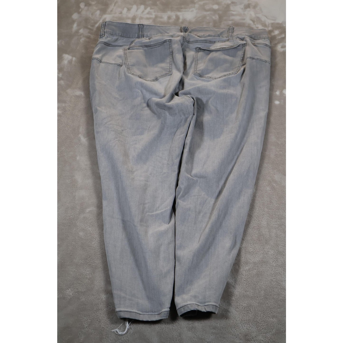 Torrid Bombshell Skinny Jeans Womens 24R Gray Distressed Ripped Super Soft Denim