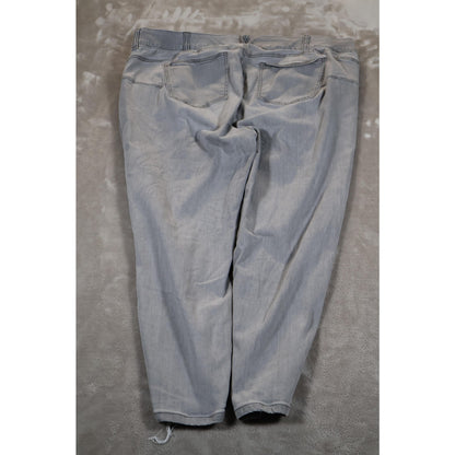 Torrid Bombshell Skinny Jeans Womens 24R Gray Distressed Ripped Super Soft Denim