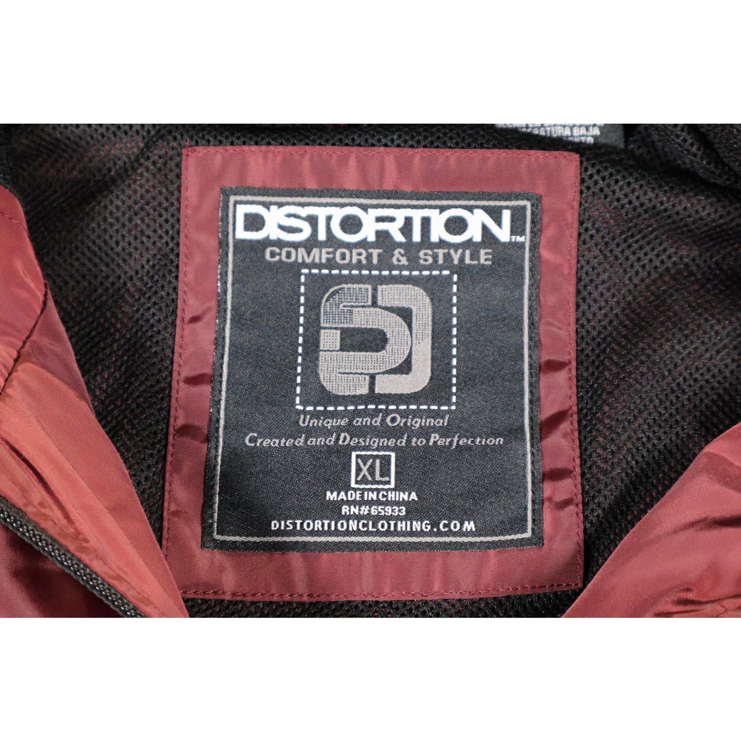 Distortion Jacket Mens XL Hooded Windbreaker Pullover Outdoor Pockets
