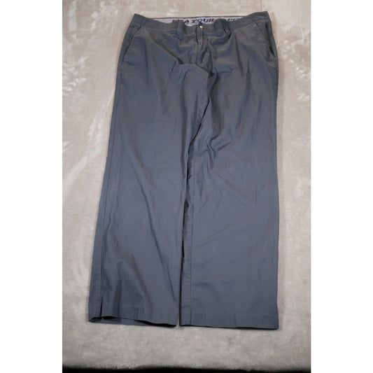 PGA Tour Pants Mens 38x32 Gray Golf Classic Fit Comfort Stretch Chino Slacks