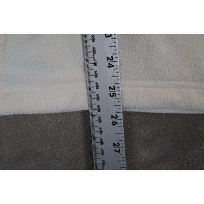 North Face Fleece Jacket Womens Large White Full Zip Outdoor Winter Coat Warm