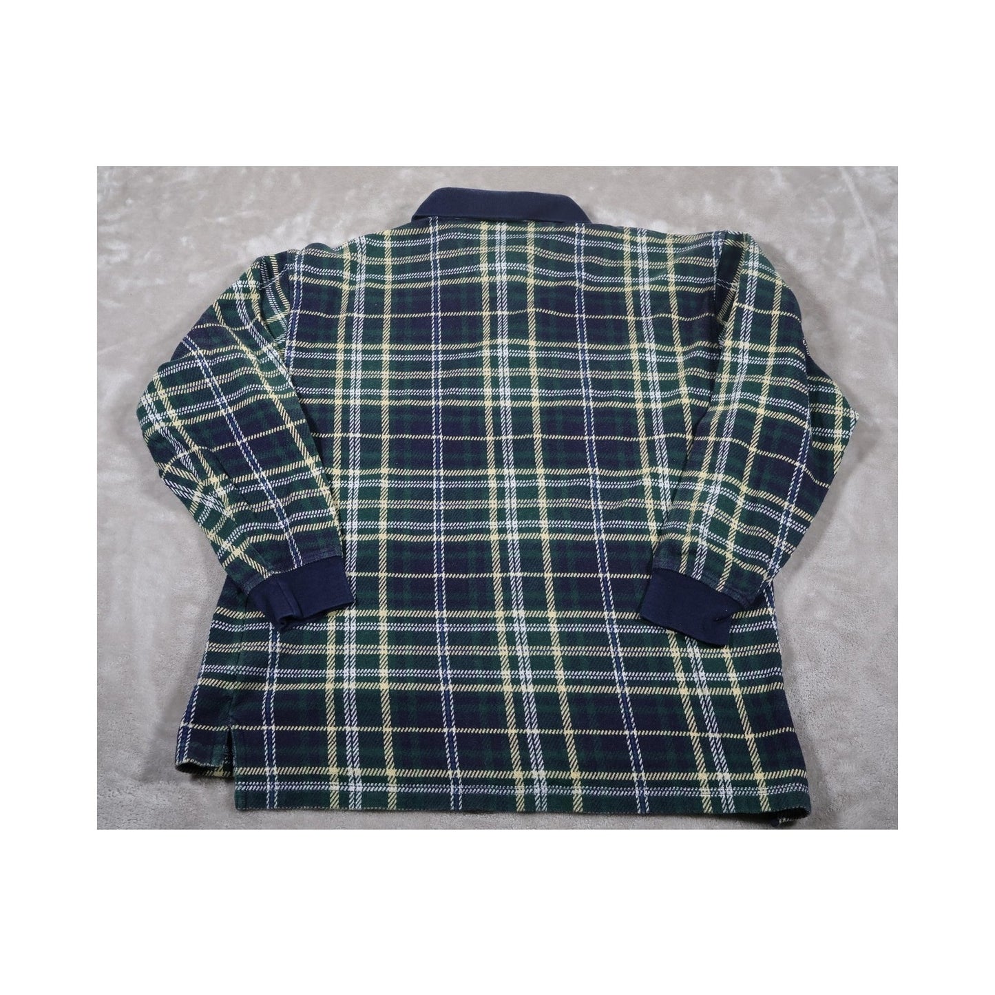 Woods & Gray Pullover Shirt Mens Large Plaid Long Sleeve Made USA