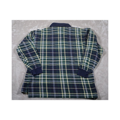 Woods & Gray Pullover Shirt Mens Large Plaid Long Sleeve Made USA