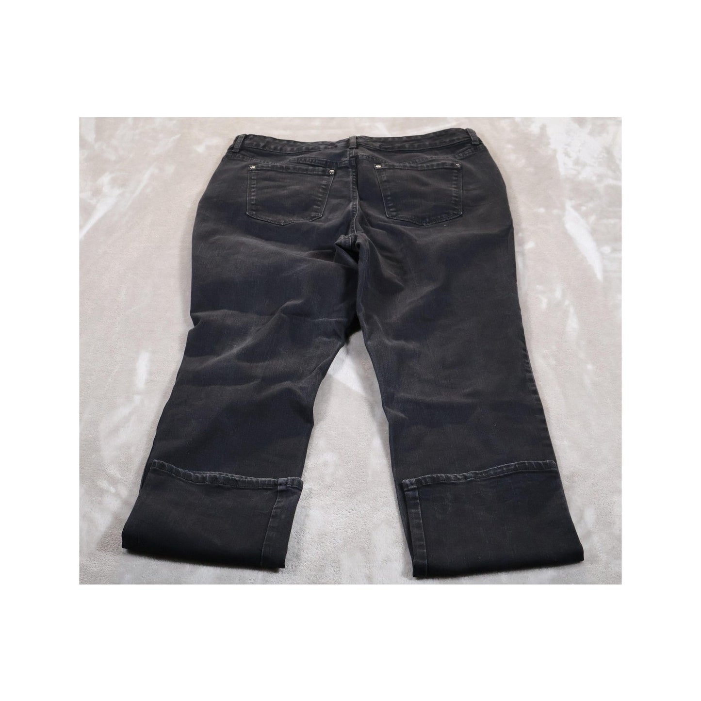 Gloria Vanderbilt Jeans Womens 12 Black Rail Straight All Around Slimming Effect