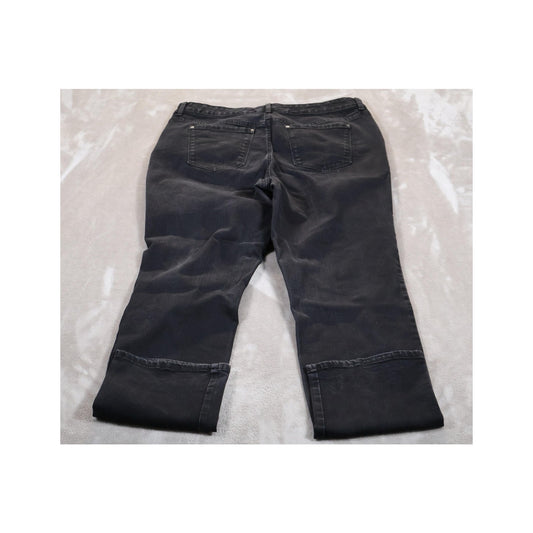 Gloria Vanderbilt Jeans Womens 12 Black Rail Straight All Around Slimming Effect