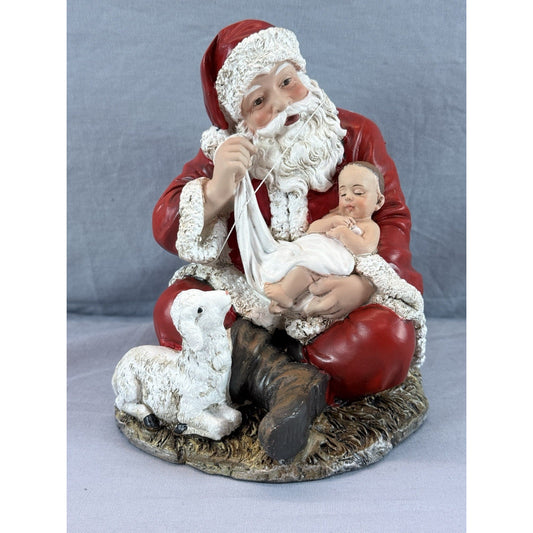 Roman Joseph's Studios 6" Sitting Santa Holding Baby #633244 Figurine Orig. Box