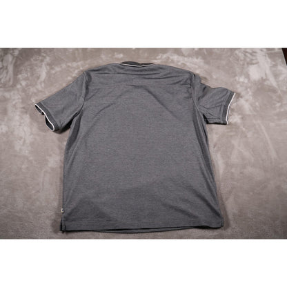 Tommy Bahama Polo Shirt Mens Large Gray Marlin Logo Short Sleeve Casual Golf Top