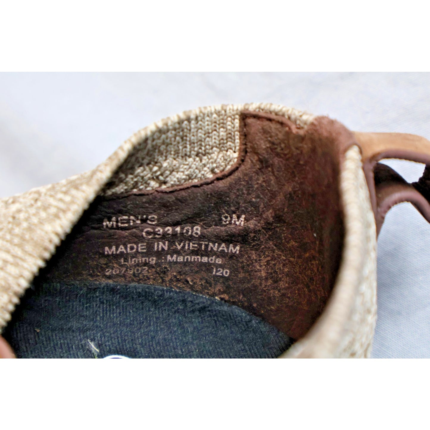 Cole Haan Shoes Mens Size 9 Tan Knit Oxford Lace Up Lightweight Casual C32108