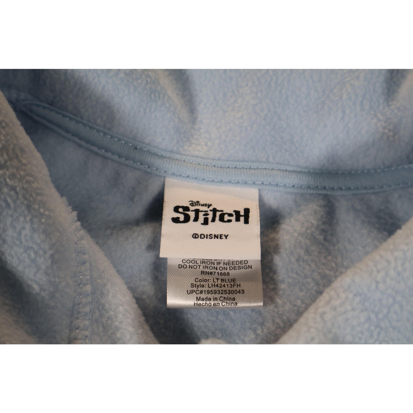 Disney Stitch Jacket Womens 2XL Fleece Button Up Ohana Embroidered Lilo