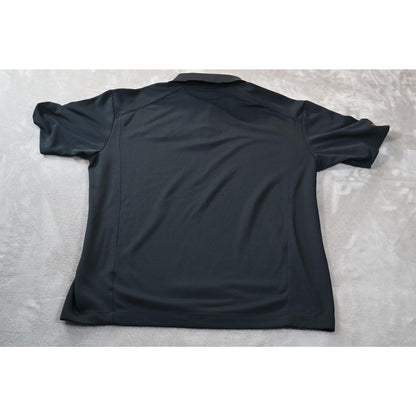 Nike Golf Polo Shirt Mens Large Black Dri-FIT Embroidered Sun Logo Destin 2011