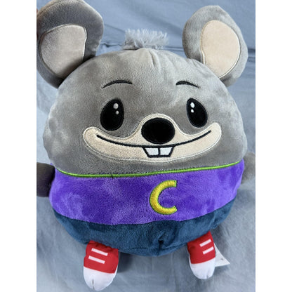 Fiesta Chuck E. Cheese Gumball Plush 8.5in Round Mouse Stuffed Animal Toy Gray