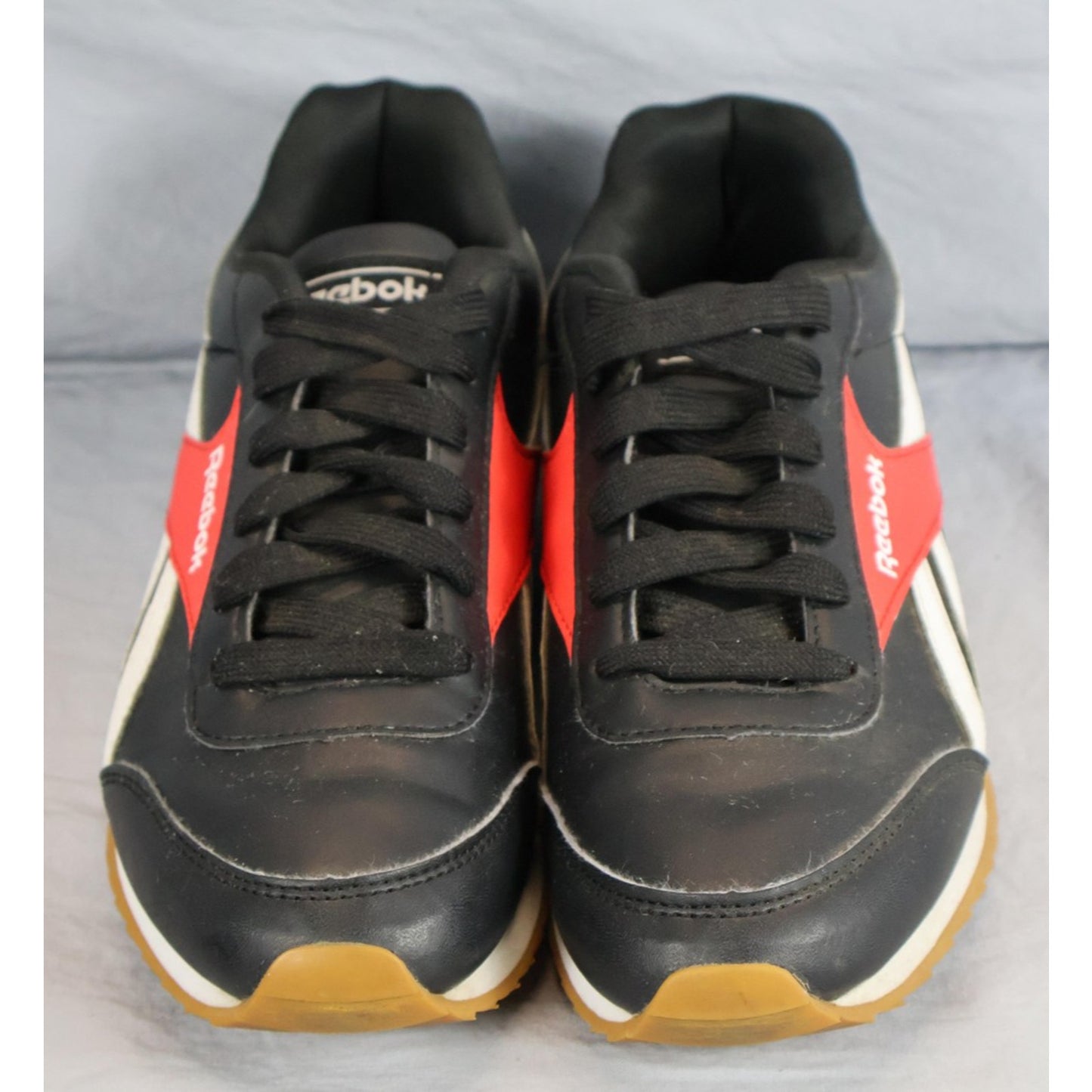 Reebok Shoes Mens Size 4.5 Black Red White Classic Jogger Gum Sole Sneaker Retro