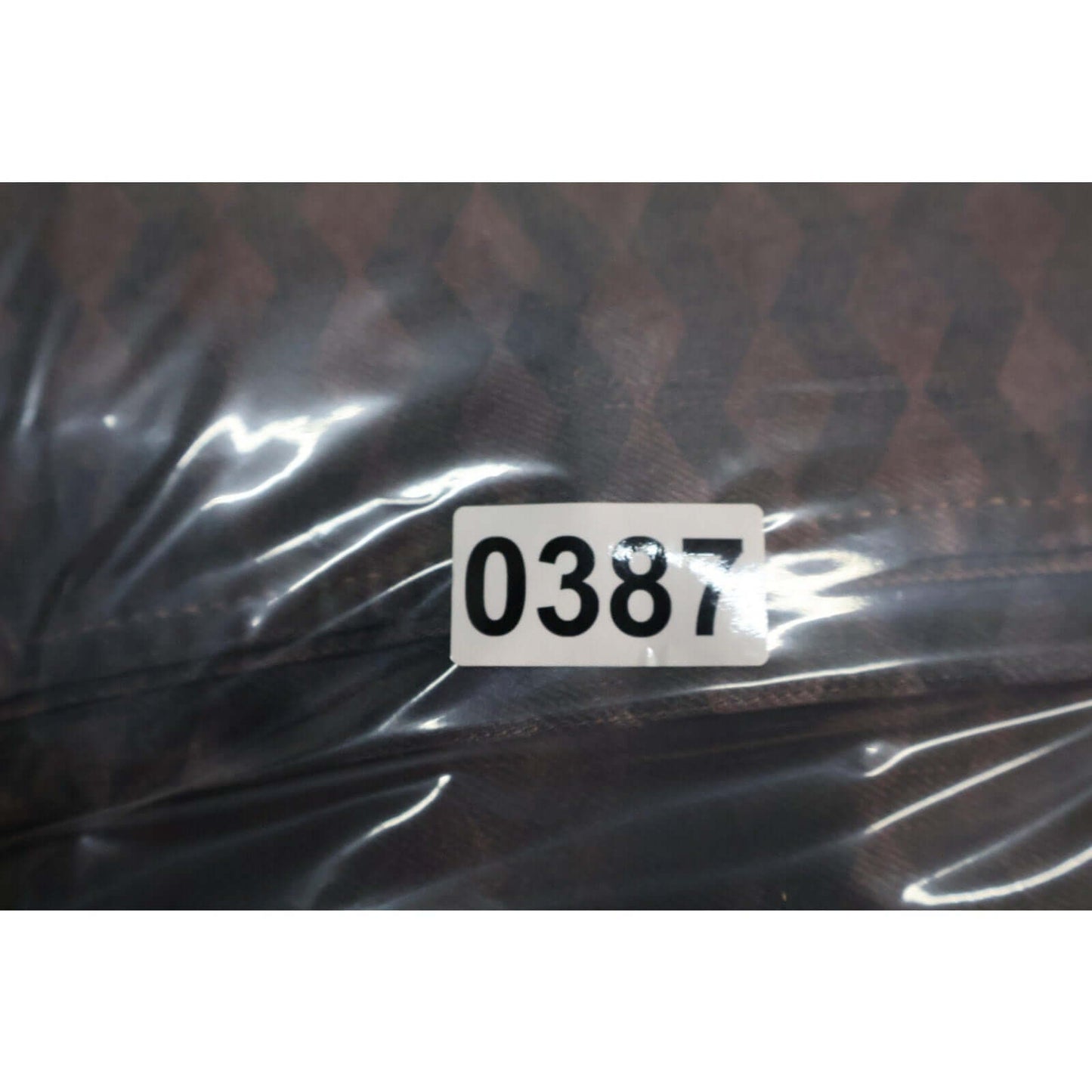 A Tiziano Jeans Mens 44 Blue Red Geometric Straight Fit Distressed Cotton Denim