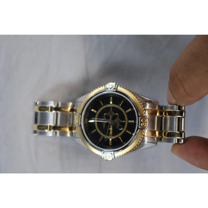Danbury Mint NFL Watch Mens Gold Silver Stainless Steel Water Resistant 100M Box