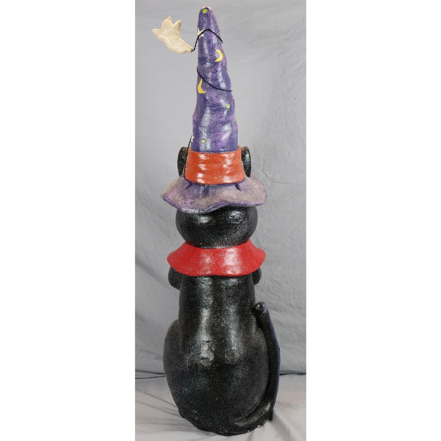 30” Resin Black Cat Witch & Ghost Halloween Figure Indoor Outdoor Decor Costco